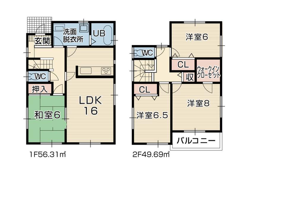 Floor plan. (4 Building), Price 27,800,000 yen, 4LDK, Land area 139.35 sq m , Building area 106 sq m