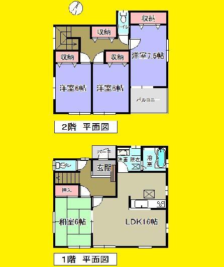 Floor plan. 26,800,000 yen, 4LDK, Land area 137.79 sq m , Building area 106 sq m