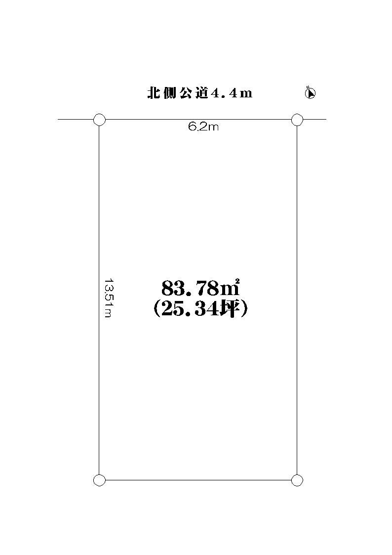 Compartment figure. Land price 4 million yen, Land area 83.78 sq m