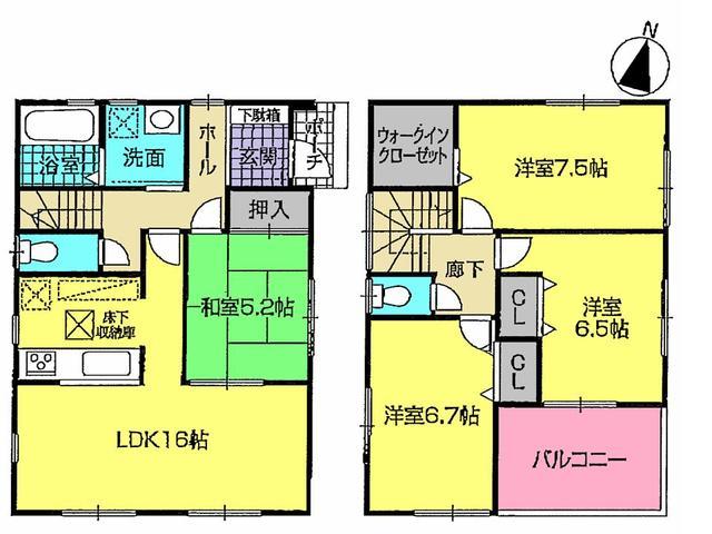 Floor plan. 26,300,000 yen, 4LDK, Land area 117.83 sq m , Building area 98.82 sq m floor plan