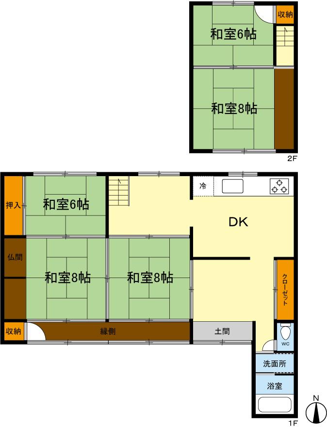 Floor plan. 16.5 million yen, 5DK, Land area 380.16 sq m , Building area 120.71 sq m