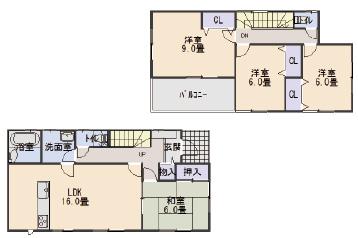 Floor plan. (3 Building), Price 27,800,000 yen, 4LDK, Land area 179.07 sq m , Building area 105.17 sq m