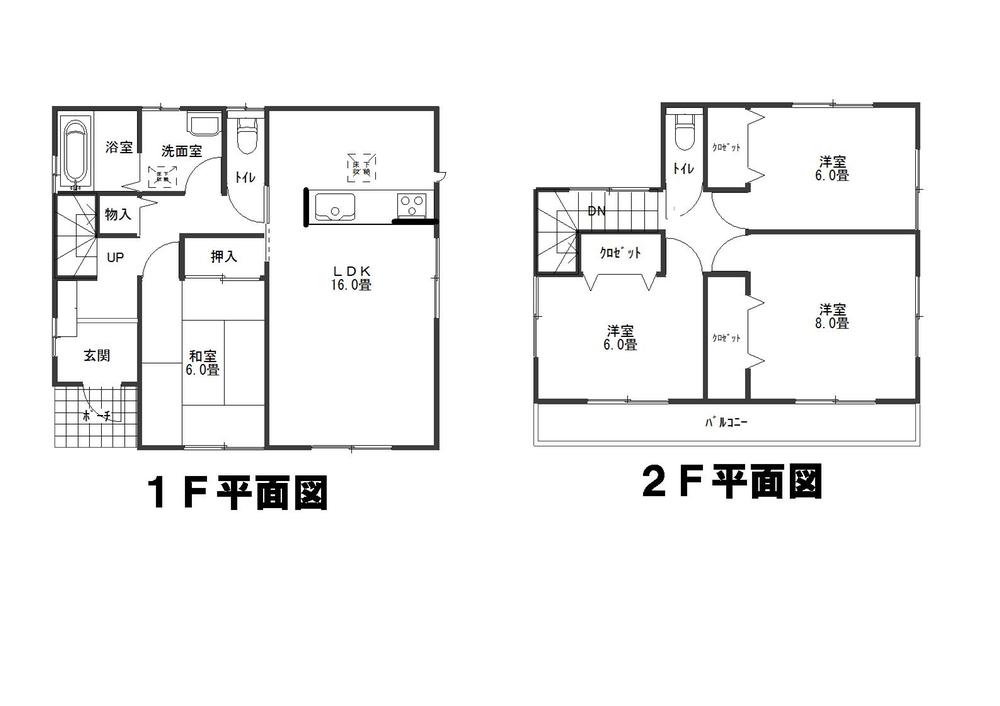 Floor plan. (1 Building), Price 18,800,000 yen, 4LDK, Land area 168.77 sq m , Building area 104.34 sq m
