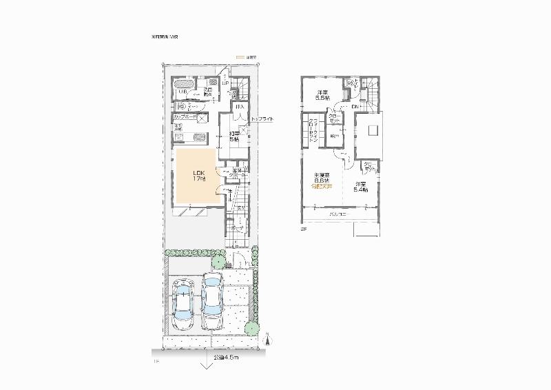Floor plan. (M Building), Price 38,800,000 yen, 4LDK+2S, Land area 160.46 sq m , Building area 113.46 sq m