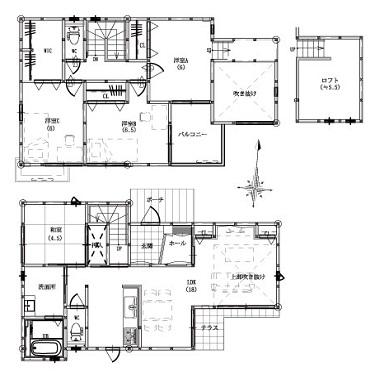 Floor plan. 33,900,000 yen, 4LDK, Land area 116.44 sq m , Building area 105.18 sq m 105.81 sq m