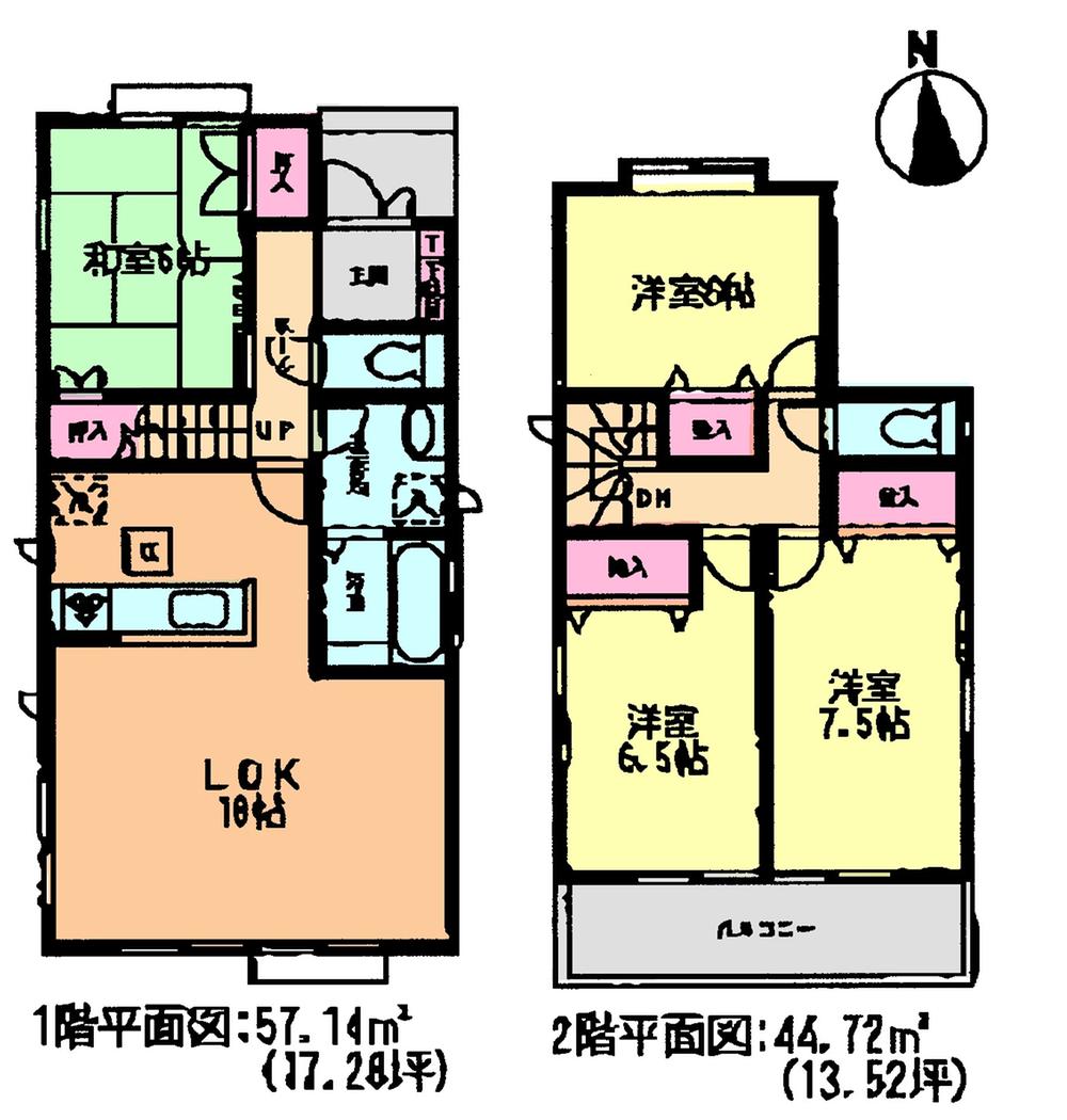 Floor plan. (1 Building), Price 32,800,000 yen, 4LDK, Land area 160.71 sq m , Building area 101.86 sq m
