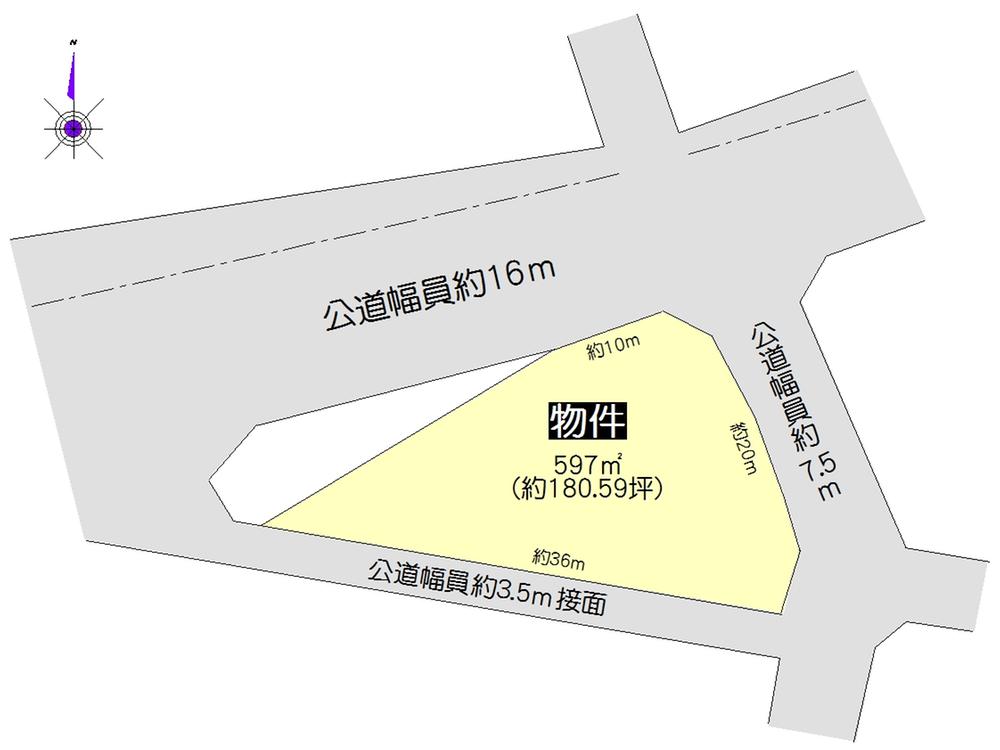 Compartment figure. Land price 18 million yen, Land area 597 sq m