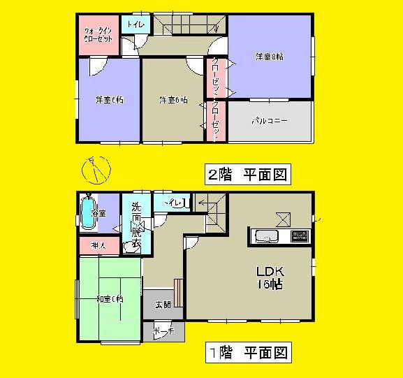 Floor plan. 27,800,000 yen, 4LDK, Land area 223.21 sq m , Building area 105.17 sq m