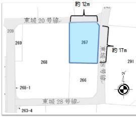 Compartment figure. Land price 13.8 million yen, It is a land area 265.74 sq m corner lot.