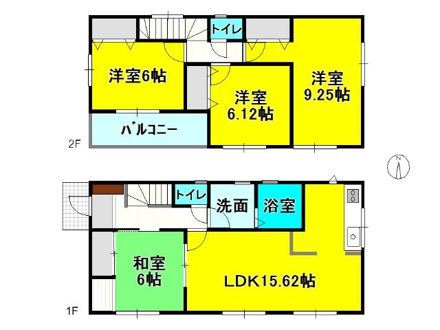 Floor plan. (1 Building), Price 19.9 million yen, 4LDK, Land area 120.94 sq m , Building area 98.55 sq m