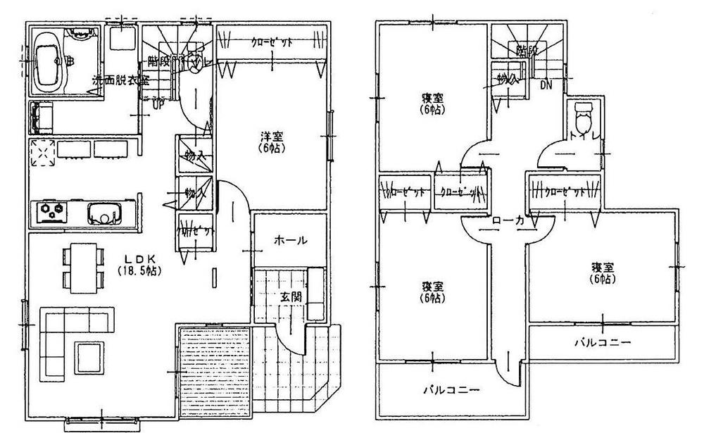 Floor plan. 28.8 million yen, 4LDK, Land area 148.9 sq m , Building area 107.66 sq m
