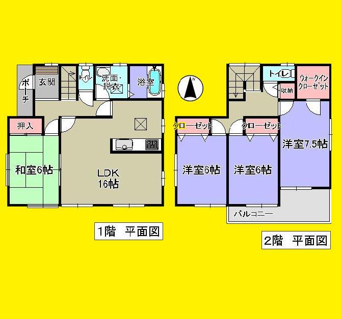 Floor plan. 35,800,000 yen, 4LDK, Land area 151.44 sq m , Building area 105.59 sq m