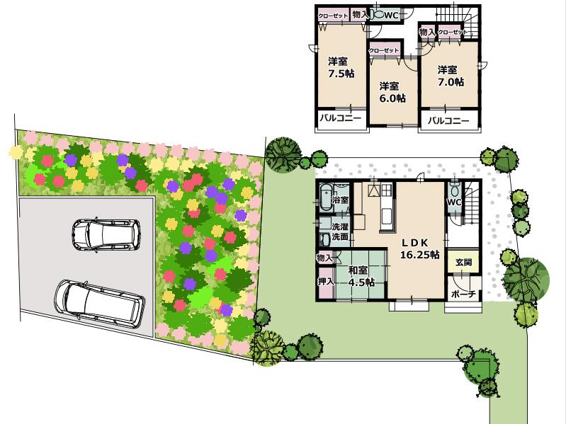 Floor plan. (C Building), Price 27,800,000 yen, 4LDK, Land area 304.82 sq m , Building area 102.27 sq m