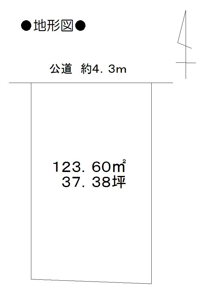 Compartment figure. Land price 4.5 million yen, Land area 123.6 sq m
