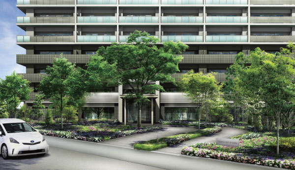 Buildings and facilities. Entrance Rendering