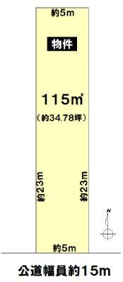Compartment figure. Land price 15.6 million yen, Land area 115 sq m