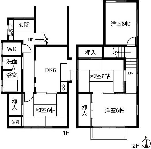 Floor plan. 8 million yen, 4DK, Land area 105.03 sq m , Building area 84.46 sq m