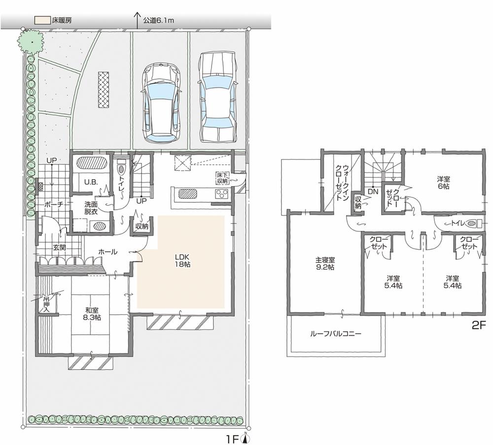 Floor plan. 36,800,000 yen, 5LDK, Land area 182.8 sq m , Building area 126.83 sq m A Building