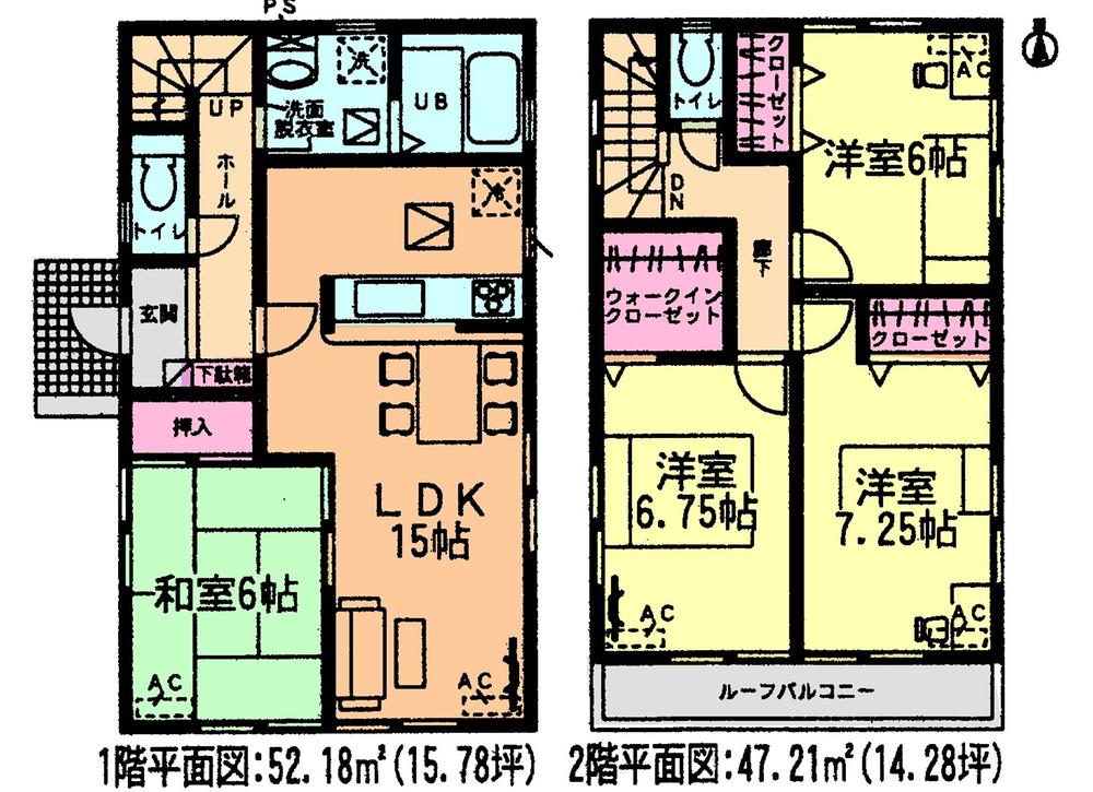 Floor plan. (5 Building), Price 21.9 million yen, 4LDK, Land area 120.14 sq m , Building area 99.39 sq m