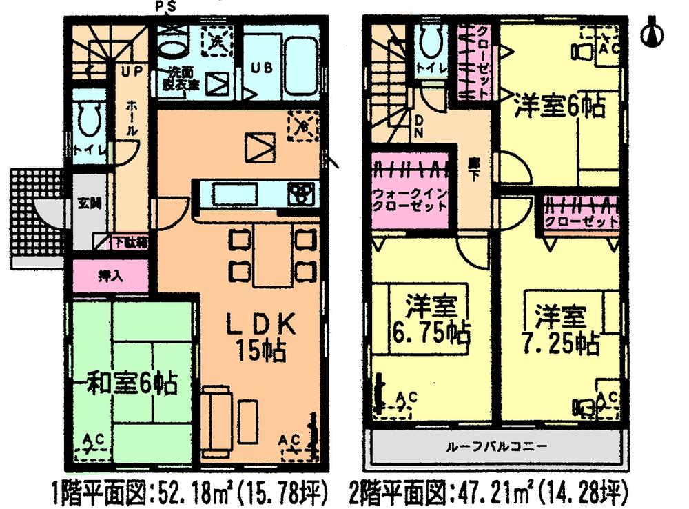 Floor plan. (7 Building), Price 21.9 million yen, 4LDK, Land area 130.22 sq m , Building area 99.39 sq m