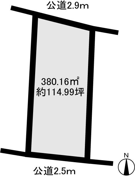 Compartment figure. Land price 16.5 million yen, Land area 380.16 sq m