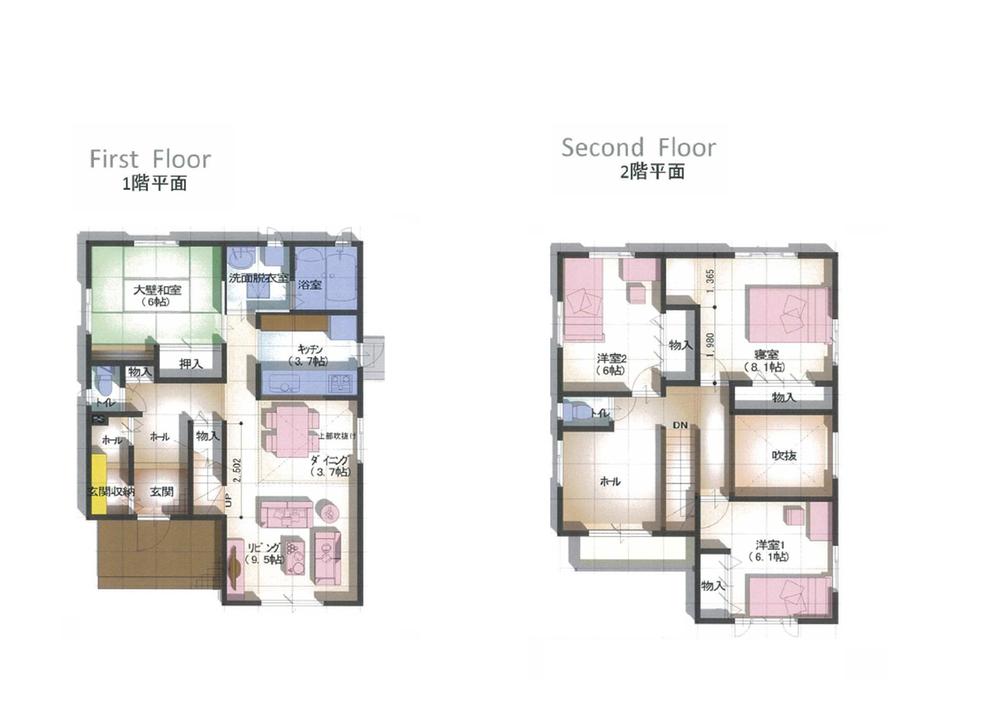 Floor plan. 28 million yen, 4LDK, Land area 225.92 sq m , It is a building area of ​​116.45 sq m 4LDK