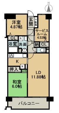 Floor plan. 2LDK + S (storeroom), Price 9.8 million yen, Occupied area 68.32 sq m , Balcony area 9.99 sq m