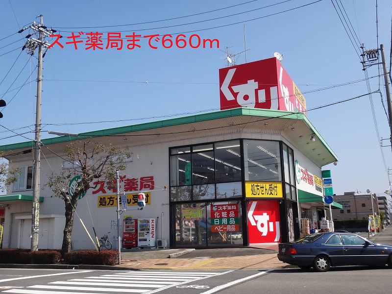 Dorakkusutoa. 660m until cedar pharmacy (drugstore)