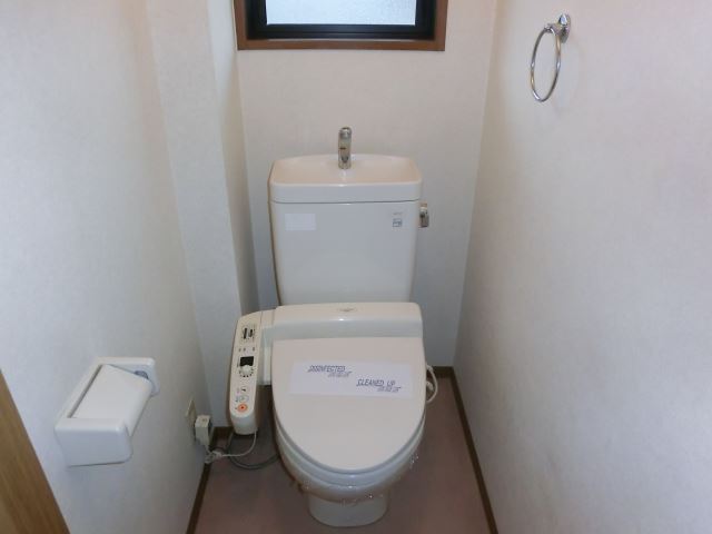 Toilet. Toilet space with cleanliness. You can also bright ventilation with windows