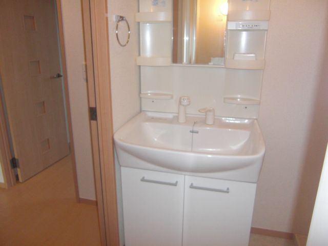 Washroom. Large Vanity is also equipped with a vanity space