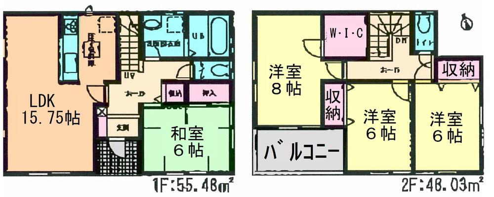 Floor plan. (4 Building), Price 20.8 million yen, 4LDK, Land area 178.21 sq m , Building area 103.51 sq m