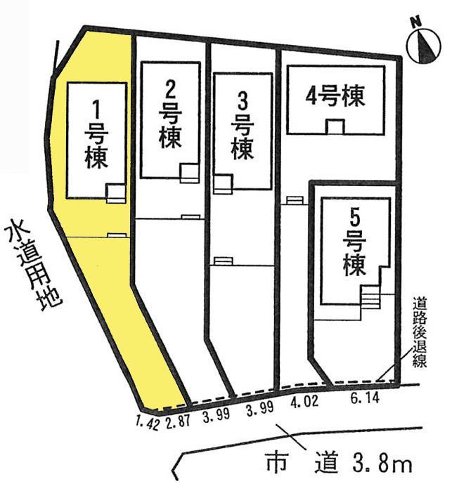 Compartment figure. The property is 1 Building. With Nantei! Two parking-friendly car! 