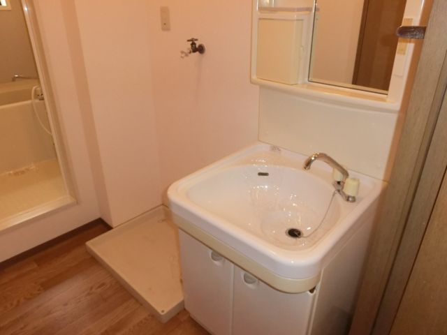 Washroom. It is equipped with a separate vanity & Indoor Laundry Area