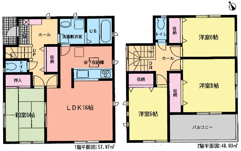 Floor plan. 26,800,000 yen, 4LDK, Land area 162 sq m , Building area 106 sq m