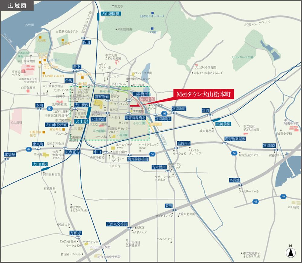 Local guide map. Please enter a "Inuyama Matsumoto-cho 2-chome, 86" Those who use the car navigation system / Local guide map