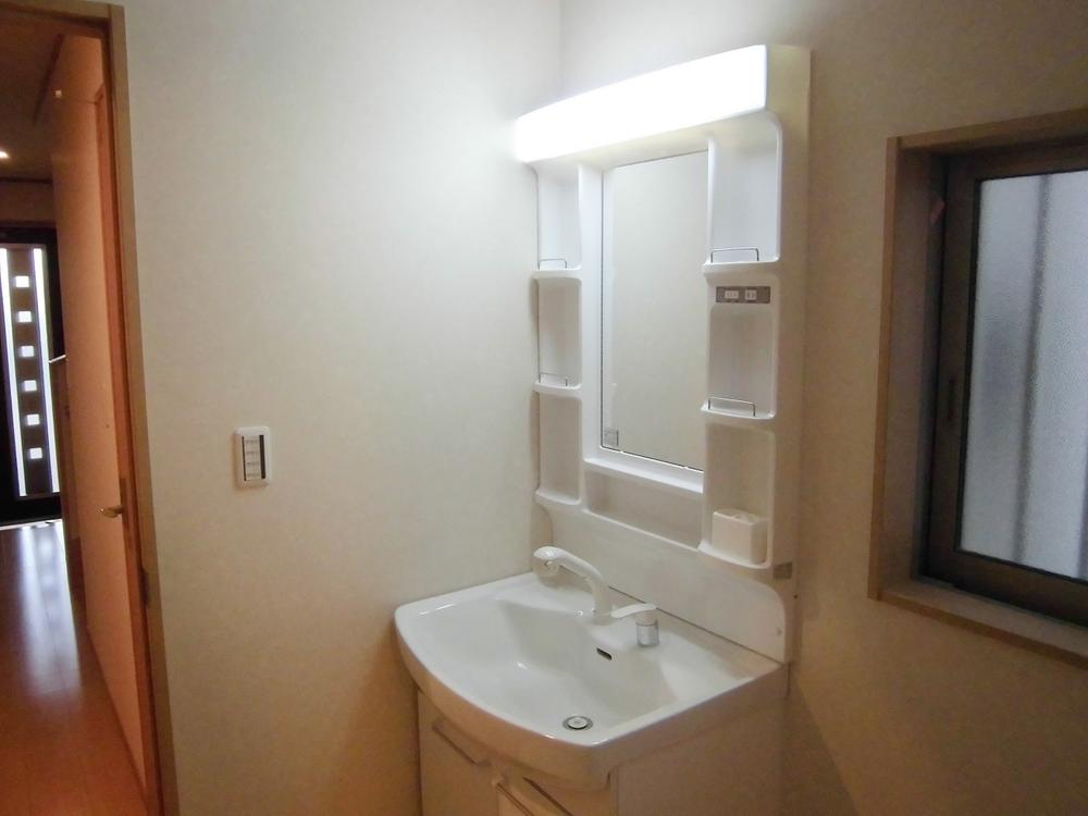 Wash basin, toilet. Bathroom vanity 