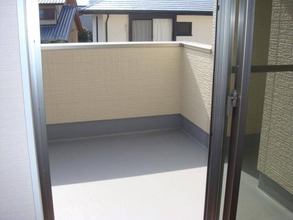 Balcony. Worry sudden rain in the wide balcony. 