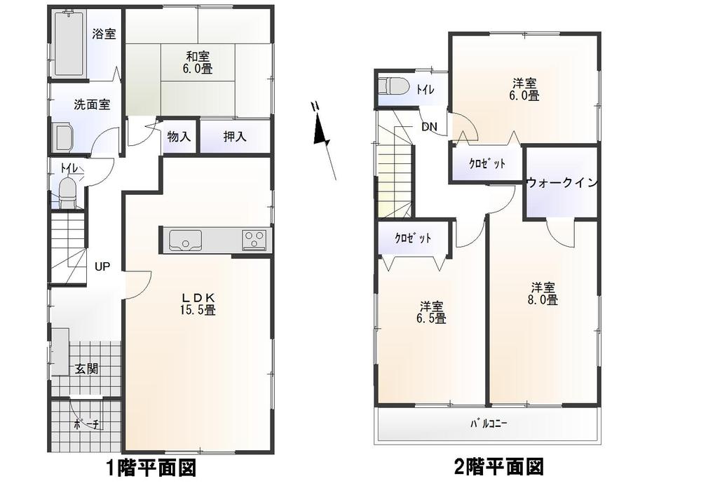 Floor plan. (3 Building), Price 22,800,000 yen, 4LDK, Land area 195.41 sq m , Building area 105.17 sq m