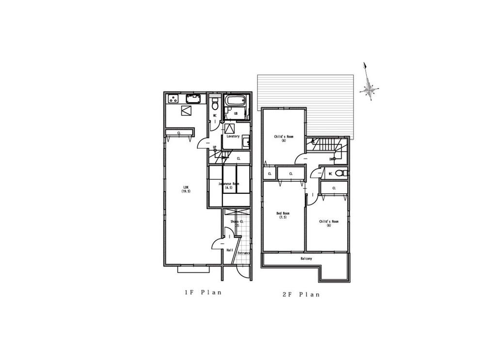 Building plan example (floor plan). Building plan example (No. 3 locations) 4LDK, Land price 18.1 million yen, Land area 132.9 sq m , Building price 17.7 million yen, Building area 104.34 sq m
