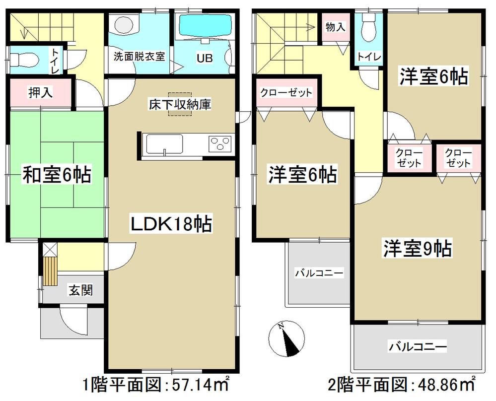 Floor plan. (4 Building), Price 25,900,000 yen, 4LDK, Land area 158.23 sq m , Building area 106 sq m
