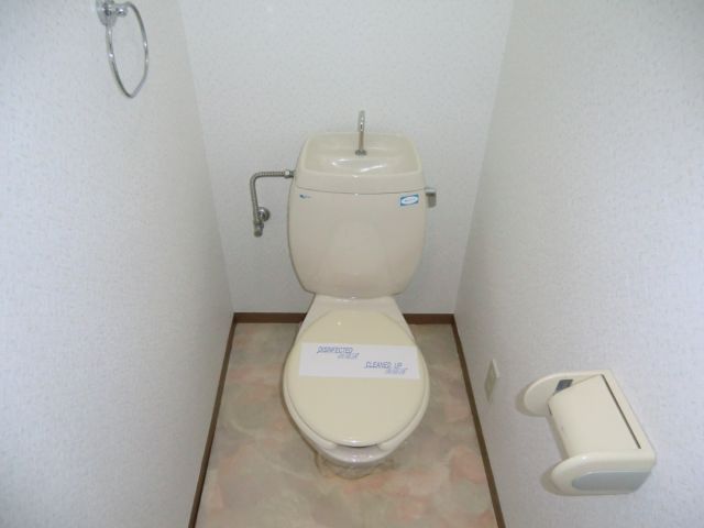 Toilet. It is a toilet with a clean