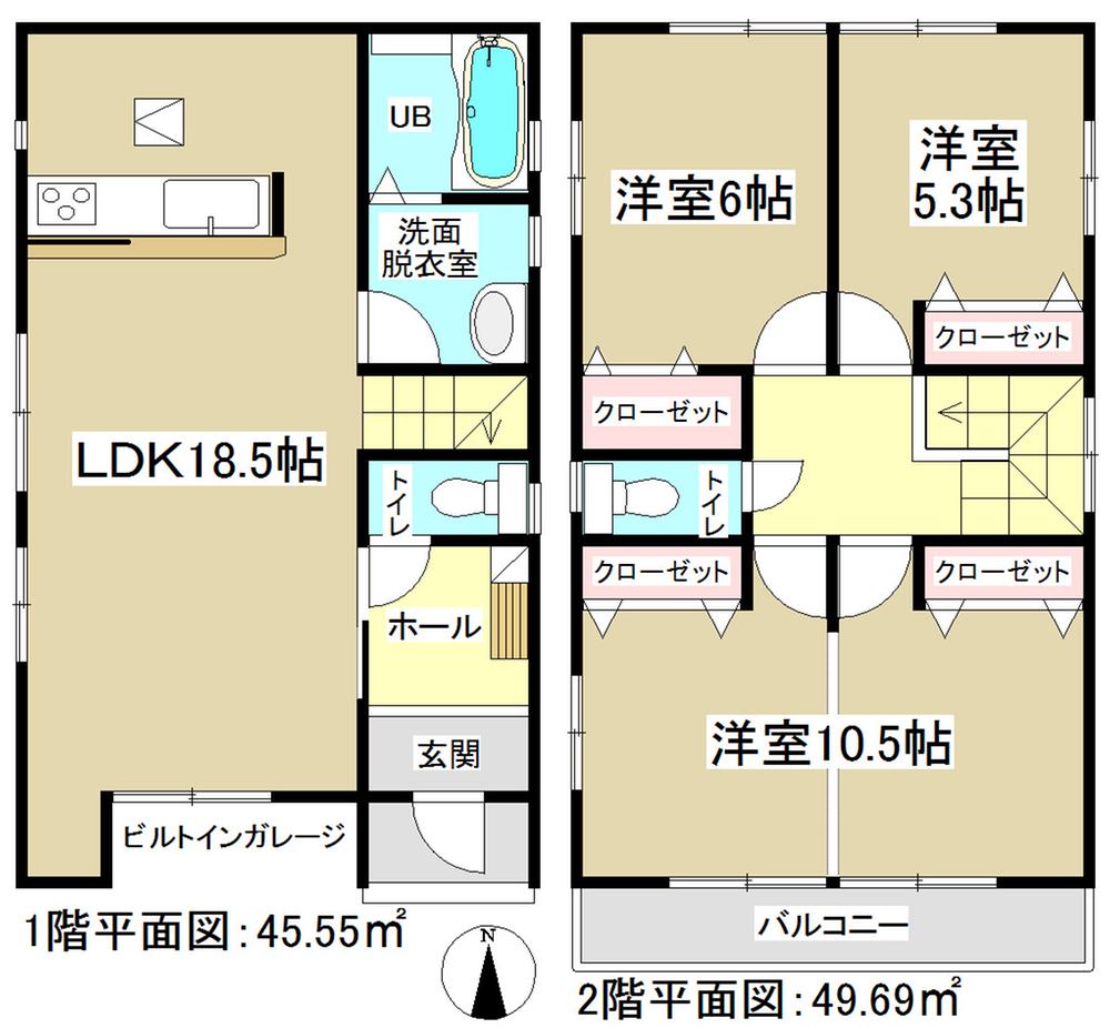 Floor plan. (1 Building), Price 28.8 million yen, 3LDK, Land area 112.62 sq m , Building area 95.24 sq m
