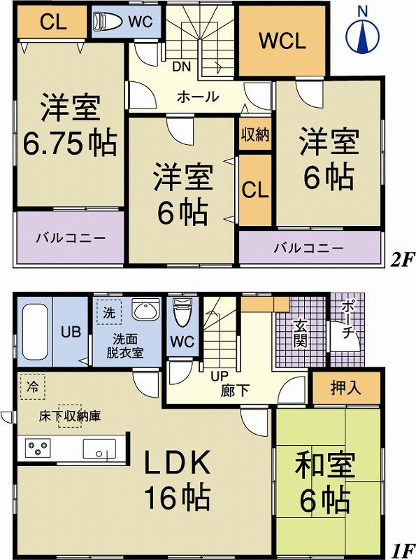 Floor plan. 24,800,000 yen, 4LDK, Land area 200.74 sq m , Building area 103.93 sq m