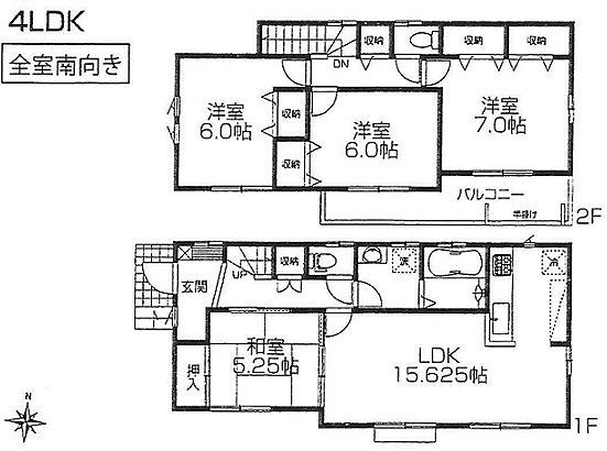 Floor plan. 26,900,000 yen, 4LDK, Land area 120.04 sq m , Building area 98.74 sq m