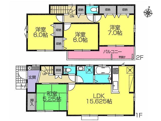 Floor plan. 26,900,000 yen, 4LDK, Land area 120.04 sq m , Building area 98.74 sq m floor plan