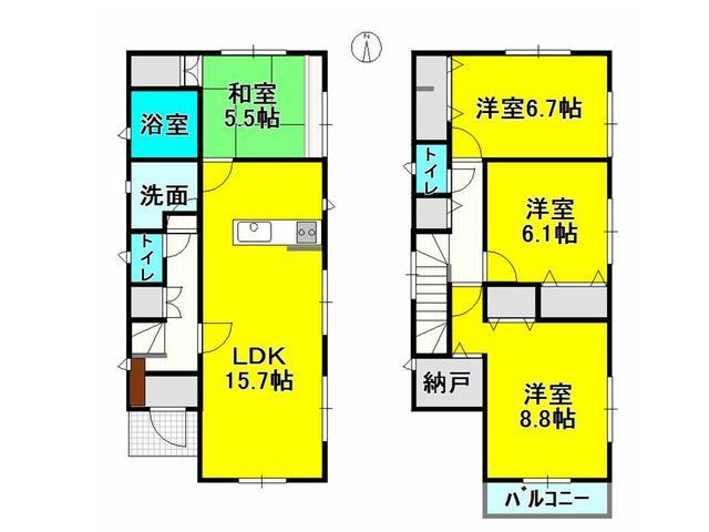 Floor plan. 22,900,000 yen, 3LDK+S, Land area 121.17 sq m , Building area 99.63 sq m 2 Building Floor plan