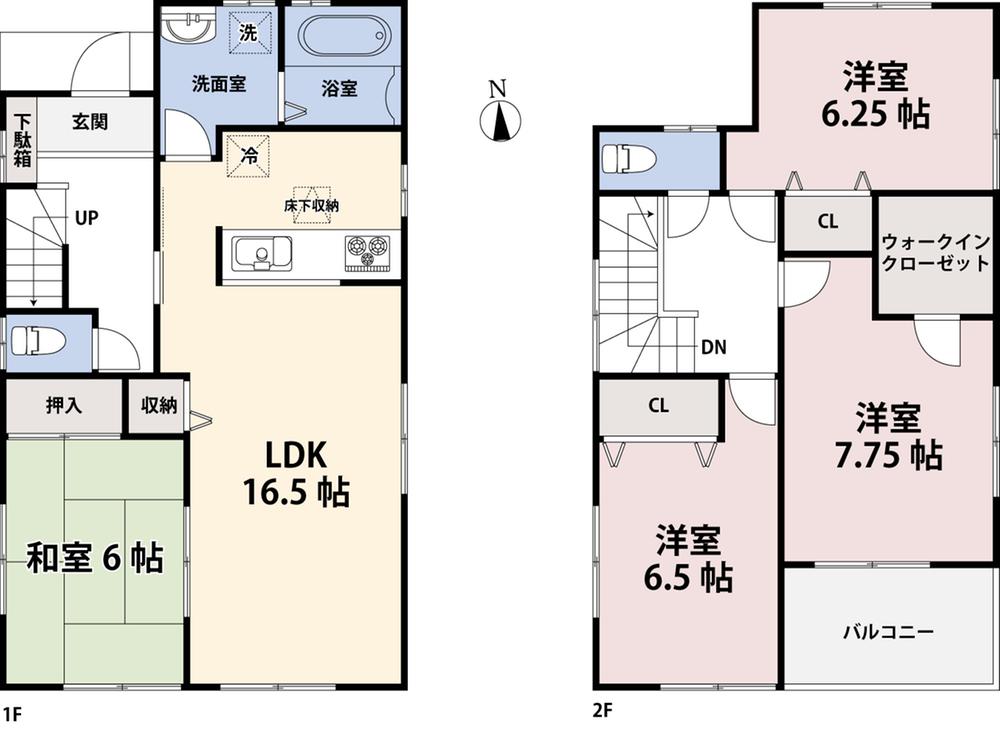 Floor plan. (3 Building), Price 26,800,000 yen, 4LDK, Land area 152.41 sq m , Building area 105.38 sq m
