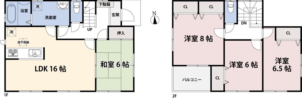 Floor plan. (4 Building), Price 25,800,000 yen, 4LDK, Land area 202.94 sq m , Building area 104.34 sq m