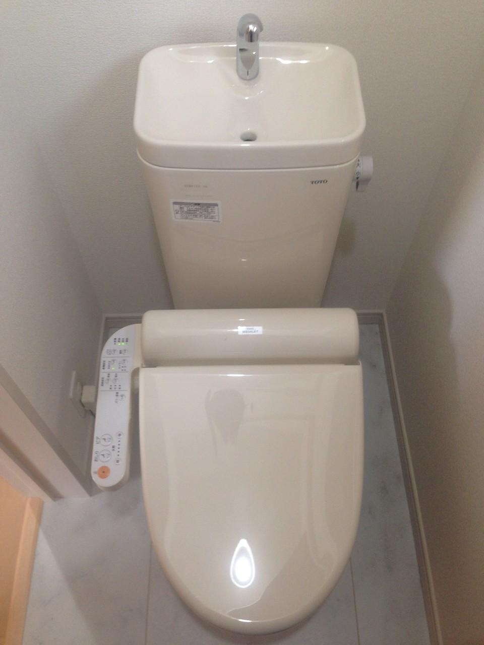 Toilet. Bathroom with a shower! 