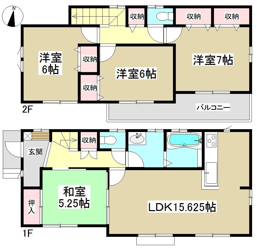 Floor plan. Zenshitsuminami direction! 